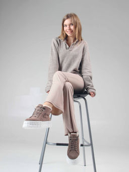 Ботинки 243.212131w. Капучино замша/Мех