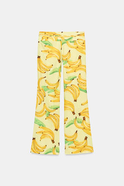 PANTAL?N ESTAMPADO FRUTAS CORD?N / amarillo