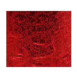 Ткань для рукоделия «Парча», серебро на красном, лоскут 50×50 см