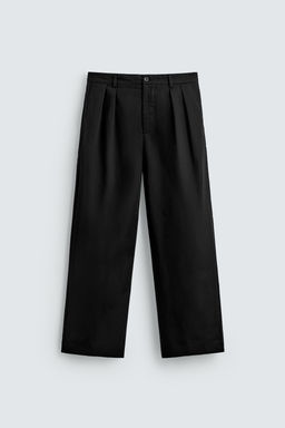 PLEATED WIDE-LEG TROUSERS - Zara фото 7