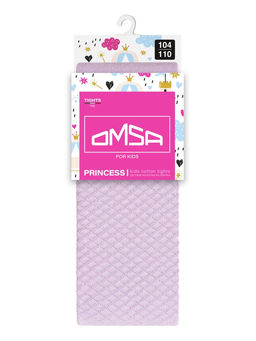 OMSA kids Collant 12A02-2 с ажур рис без пятки - lilla  фото 3