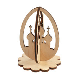 Заготовка для декорирования Mr. Carving КЛ-48 Заготовка на подставке фанера 6 х 6 х 8.6 см Яйцо Храм