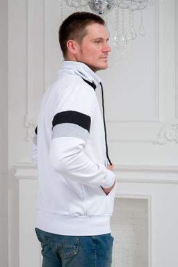 Толстовка мужская из футера Оскар белый макс - Амадэль фото 7
