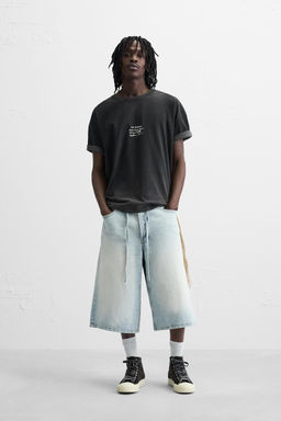 FADED T-SHIRT WITH PATCH