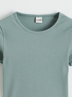 Bisiklet Yaka K?z ?ocuk Ti??rt