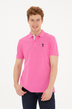 Мужская розовая базовая футболка