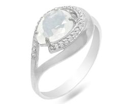 Кольцо из серебра лунный камень, СПН4039