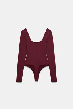 BODY POLIAMIDA ESCOTE CUADRADO / Vino