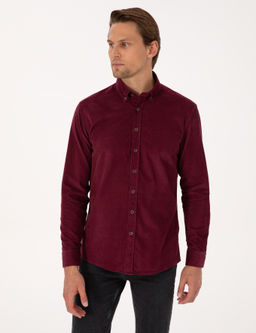 Bordo Regular Fit Uzun Kollu G_mlek - Pierre cardin фото 3