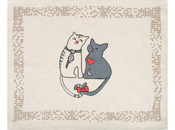 24С27-ШР/р.п/фкор/к. Комплект полотенец из 3 шт 46*60 "Коты-3" цв. 1 рис. 373