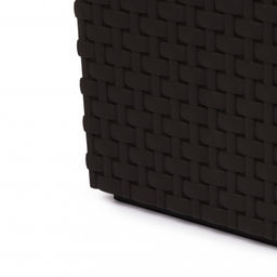 Кашпо напольное "Ротанг" 340х320х615мм (со вставкой)(мокко) 27/47л. М8848