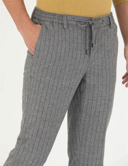 Gri Ekstra Slim Fit _izgili Kuma_ Pantolon - Pierre cardin фото 5