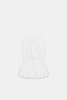 VESTIDO NYLON GLOBO / Blanco - Zara фото 7