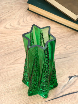 Ваза «Флоранс», 25×11×9 см, стекло, зелёная