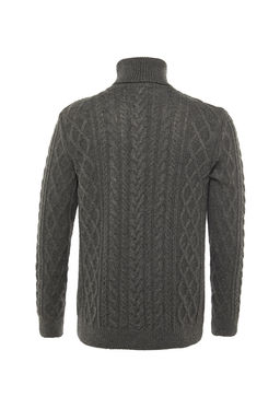 TRENDYOL MAN Vizon Slim Fit Yunlu Bal?kc? Yaka Sac Orgu Triko Kazak TMNAW22KZ0302 - Trendyolmilla фото 31