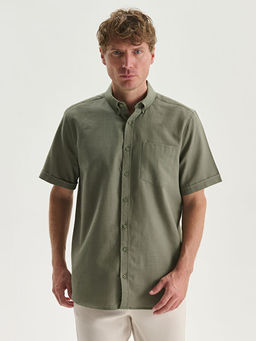 Regular Fit K?sa Kollu Poplin Erkek G?mlek