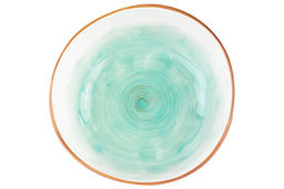 Салатник 2,2 л 23*23*9 см Кантри бирюзовый, фарфор - Elan gallery фото 4