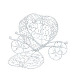 Миниатюра садовая Blumentag MET-409 Карета металл 8 х 11 см 01 Белый фото 4