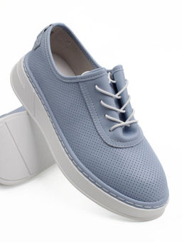 03-YH287-8 LT. BLUE Полуботинки летние женские (натуральная кожа)