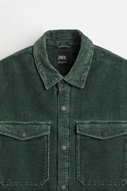 PADDED CORDUROY OVERSHIRT - Zara фото 9