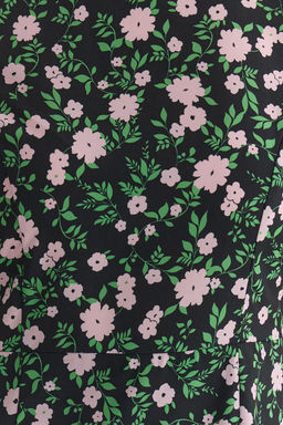 TRENDYOLMILLA Cok Renkli A Kesim Dik Yaka Cicek Desenli Super Mini Astarl? Dokuma Elbise TWOSS21EL2880 фото 4