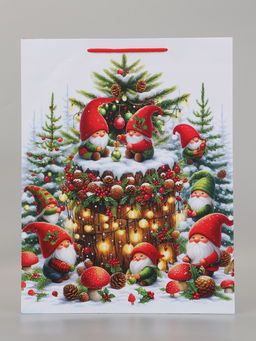 Пакет подарочный «Сказочные гномы», 33×10×42.5 см