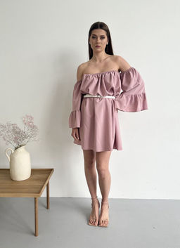 Платье AURA 3208-164 ПЫЛЬНО-РОЗОВЫЙ