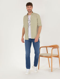 Haki Regular Fit Uzun Kollu G_mlek