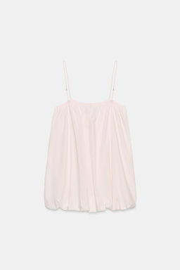VESTIDO MINI NYLON GLOBO / Rosa tiza - Zara фото 7