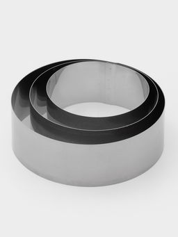 Формы для выкладки и выпечки KONFINETTA Круг, набор 3 шт., d=8 см, d=10 см, d=12 см, нержавеющая сталь, серебристый