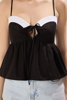 Mavi Premium Cizgili Ask?l? Pamuklu Dokuma Bluz TWOSS25BZ00412 - Trendyolmilla фото 11
