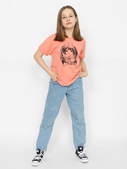CRB wear / CSJG 63591-28-379 Футболка для девочки,коралловый/Ex.Cherubino  фото 2