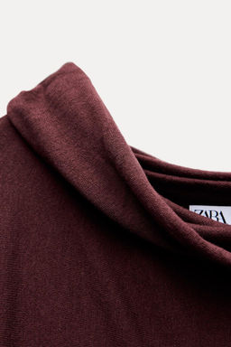 PLAIN WOOL AND SILK BLEND KNIT SWEATER - Zara фото 9