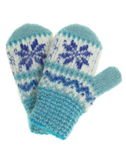 Варежки детские "Орнамент со вставкой" 0211-6