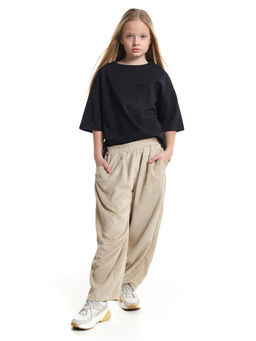 Брюки вельветовые для девочки 22-7614 бежевый - Mini maxi фото 9