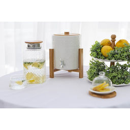 Этажёрка для фруктов и десертов BellaTenero, 2 яруса, d=20/25 см, фарфор, белая  фото 9