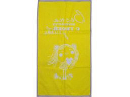 6с103.412ж1 Весна с улыбки (лимон-сер) Полотенце махровое 50х90см