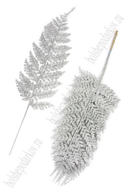 Ветки с глиттером 39*13 см (10 шт) SF-8021, серебро