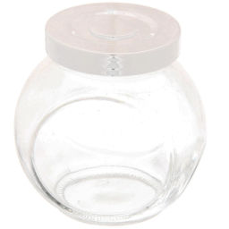 Цена за 2 шт. Банка для продуктов стеклянная 380 мл с крышкой плоская
