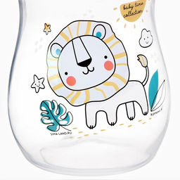 Бутылочка для кормления Крошка Я Baby time collection, широкое горло, от 6 мес., 240 мл, красная