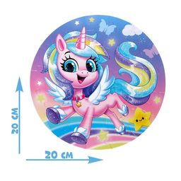 Круглый пазл в металлической коробке Волшебный единорог, 44 детали - Puzzle time фото 2