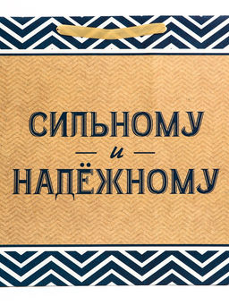 Пакет подарочный горизонтальный Действуй, 49?40?19 см