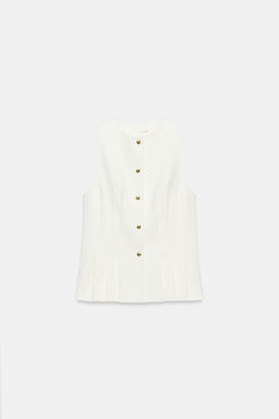 CHALECO PINZAS / Blanco - Zara фото 6