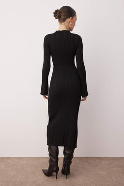 Murdum Premium/Ozel Iplik Bodycone Midi Dik Yaka A-Line Triko Uzun Elbise TWOAW26EL00056 - Trendyolmilla фото 8