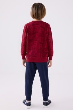 Бордово-красный пижамный комплект для мальчика Неожиданная скидка в корзине - U.s. polo assn фото 4