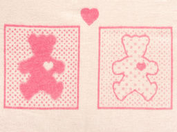 Одеяло Х/Б жаккардовое 100*140 "Барни" цв белый-ярк.роз.