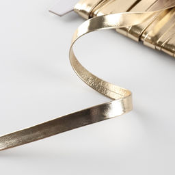 Косая бейка, кожзам, 8 мм, 10±1 м, бежевая