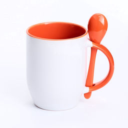 Кружка с ложкой керамическая, новогодняя «Волшебных моментов», 350 мл