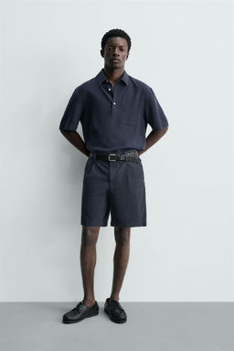 CAMISA POLO FLUIDA LYOCELL / Marino