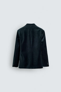 REGULAR FIT VELVET BLAZER - Zara фото 8